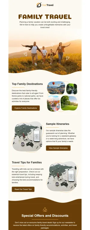 Travel newsletter template