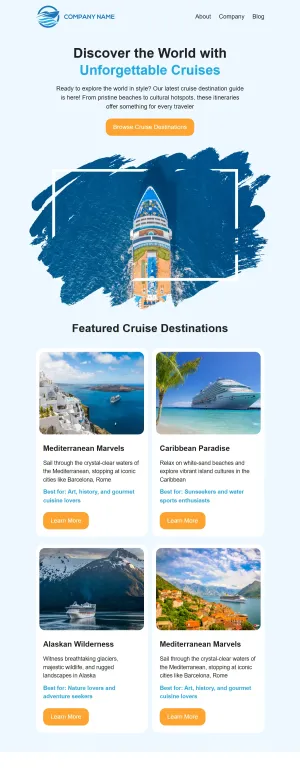Travel newsletter template