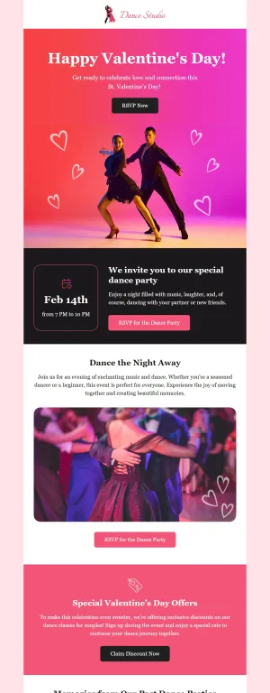 St. Valentine's Day template for the Event industry