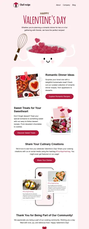 St. Valentine's Day template for the SaaS industry