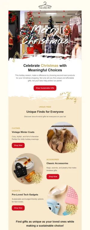 Christmas template for the E-commerce industry
