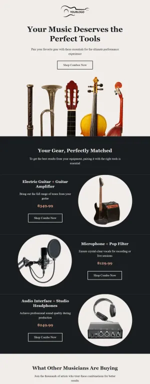Cross-sell email template for the E-commerce industry