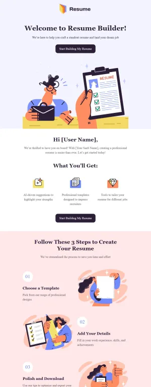 Onboarding template for the SaaS industry