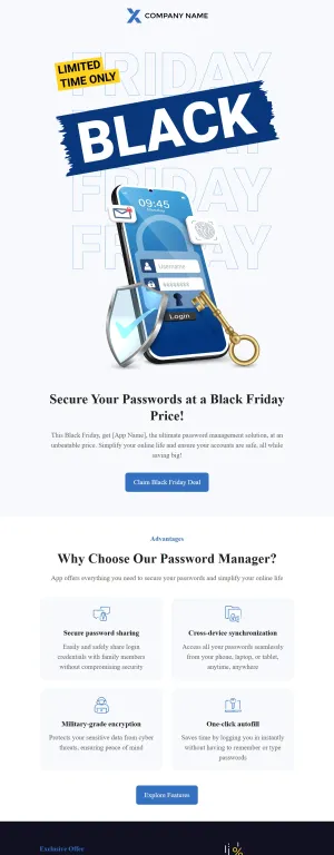 Black Friday template for the Saas industry