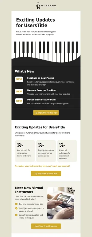 Product feature announcement template for the SaaS industry