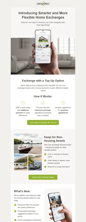 Product feature announcement template for the SaaS industry