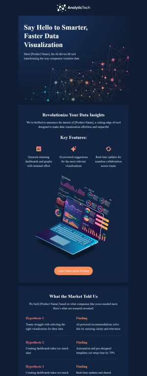 Product launch template for the SaaS industry 