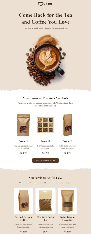 Retention email template for the E-commerce industry