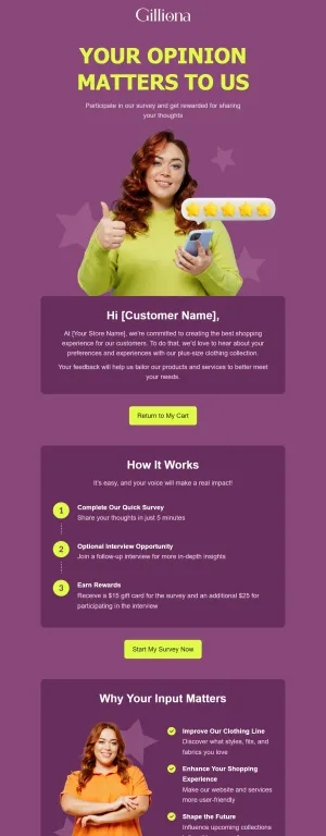 Survey template for the E-commerce industry 