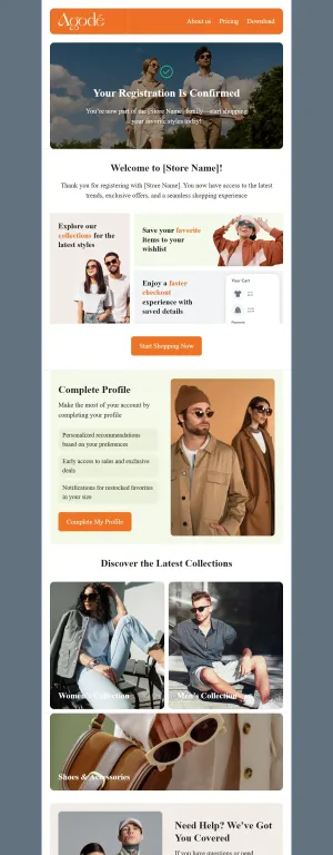 Transactional email template for the E-commerce industry