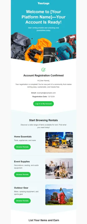 Transactional email template for the SaaS industry
