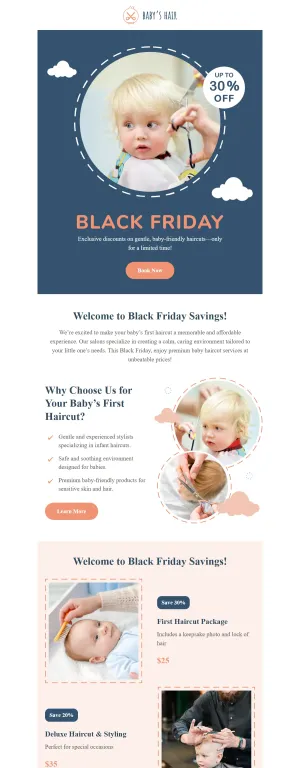 Black friday template for the Beauty Salon and Barbershop industry