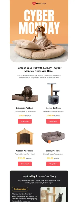 Cyber Monday template for the E-commerce industry