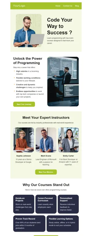 Cold email template for the Education industry