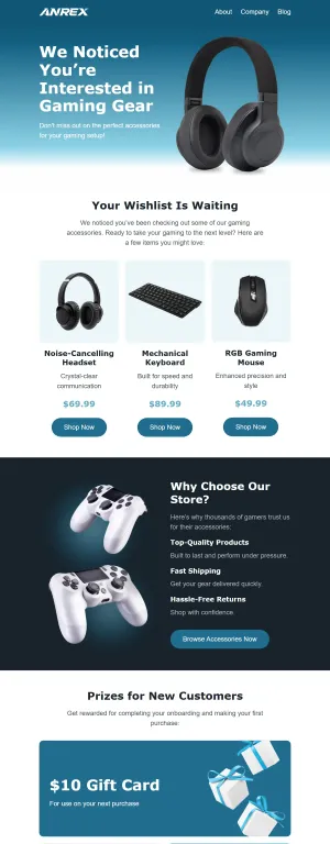 Follow-up email template for the E-commerce industry