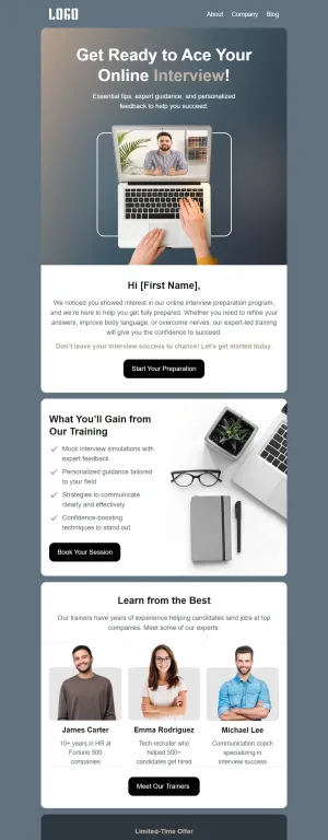 Follow-up email template for the Education industry