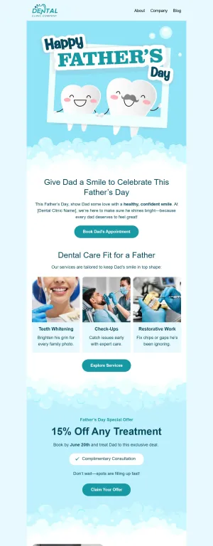 Father's Day template for the Healthcare industry