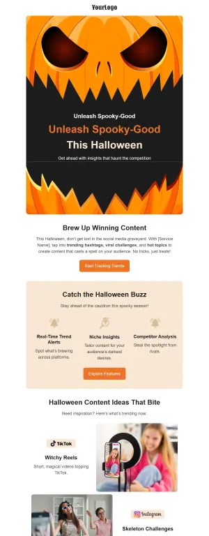 Halloween template for the SaaS industry