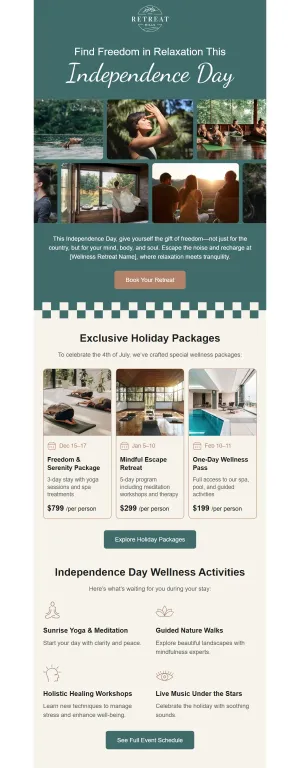 Independence Day template for the Hotels!@ inns industry