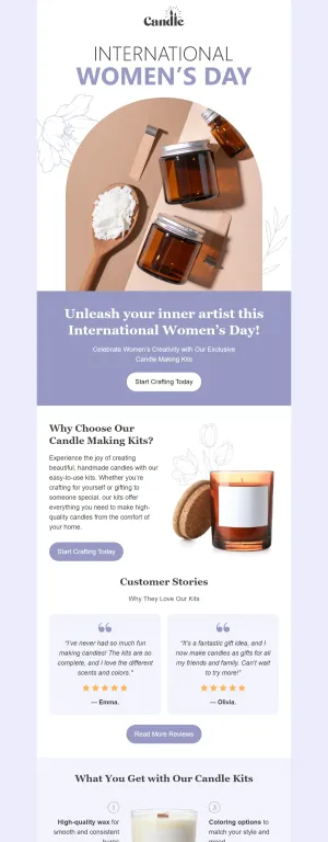 International Women's Day template for the E-commerce industry