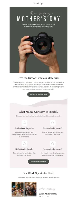 Mother's Day template for the Photography/Videography Services industry