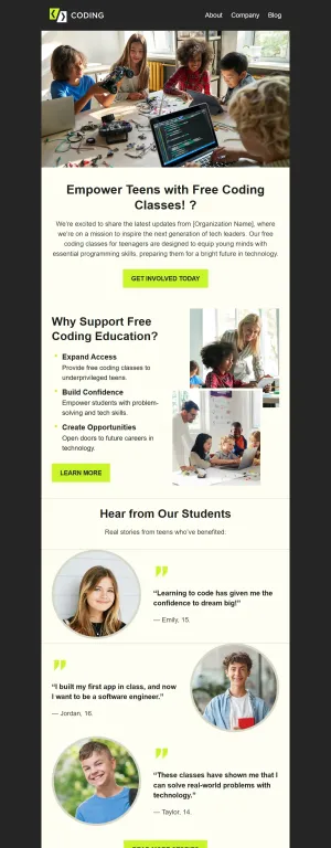 Nonprofit newsletter template