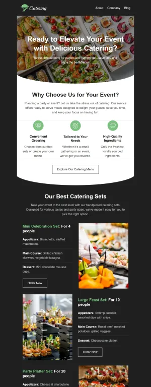 Restaurants & food delivery newsletter template