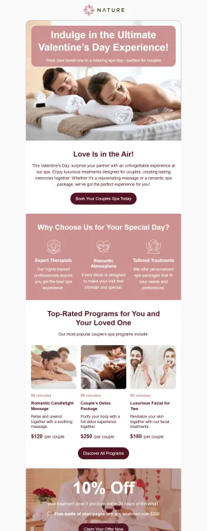 St. Valentine's Day template for the Beauty Salon and Barbershop industry