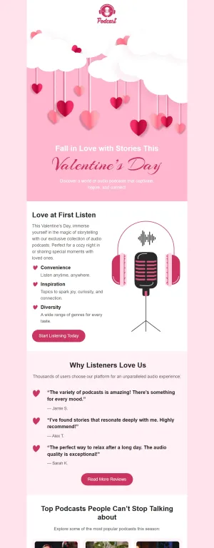 St. Valentine's Day template for the Printed Book or Audiobook industry