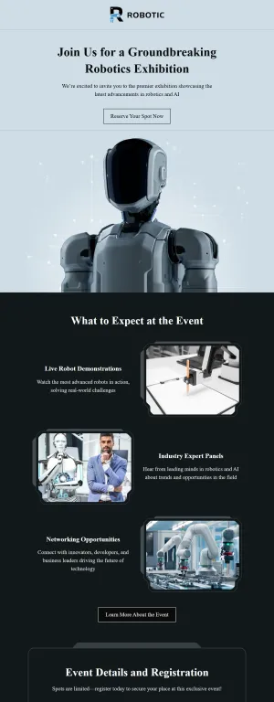 Events template for the SaaS industry