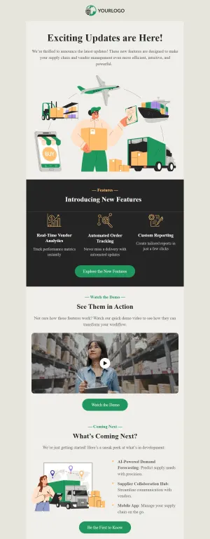 Product feature announcement template for the SaaS industry