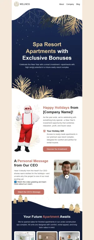 Christmas template for the Real Estate industry
