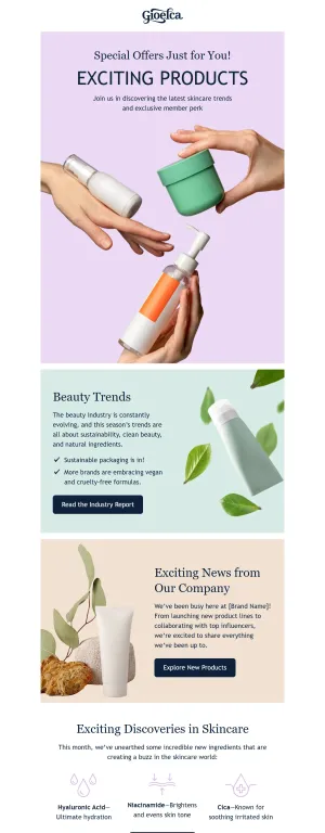 E-commerce newsletter template