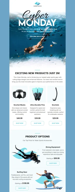 Cyber Monday template for the E-commerce industry