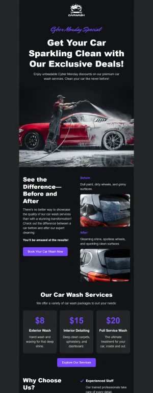Cyber Monday template for the Automotive industry