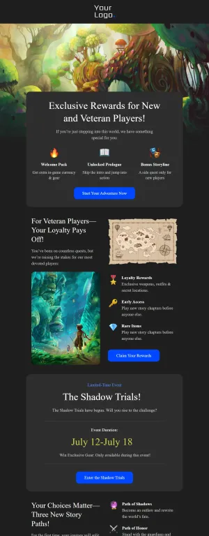 Promotion template for the Gaming industry