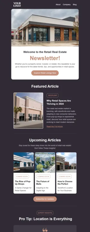 Real Estate newsletter template