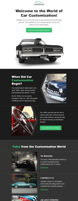 Automotive newsletter template