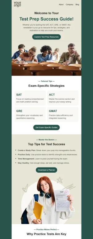 Education newsletter template