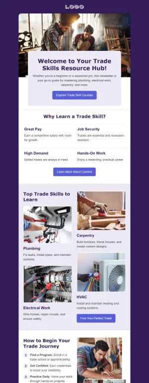 Education newsletter template