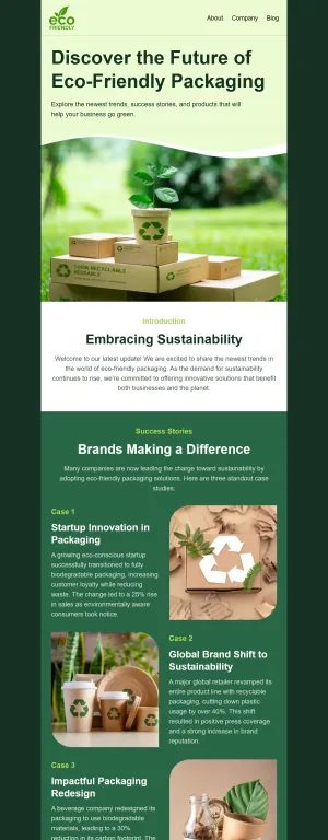 E-commerce newsletter template