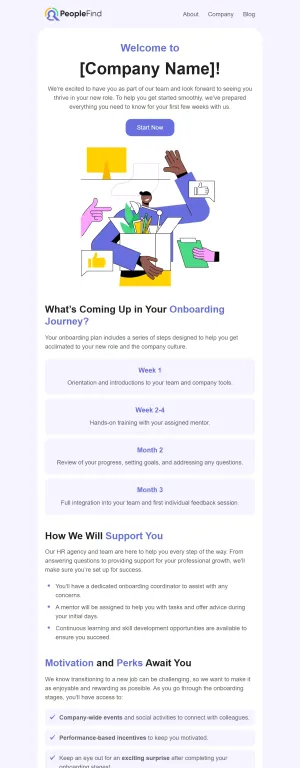 Onboarding template for the HR Agency industry