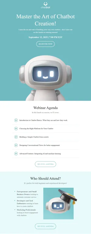 Webinar announcement template for the Education industry