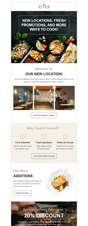 Promotion template for the Restaurants & Food Delivery industry