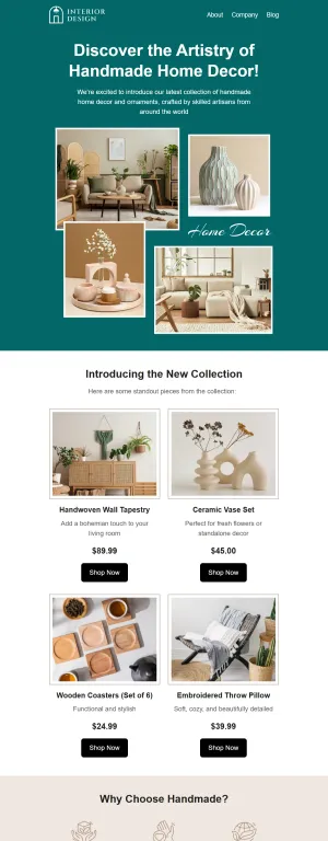 Product launch template for the Furniture and Interior industry