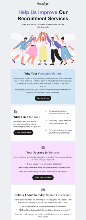 Survey template for the HR Agency industry