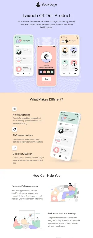 Product launch template for the SaaS industry