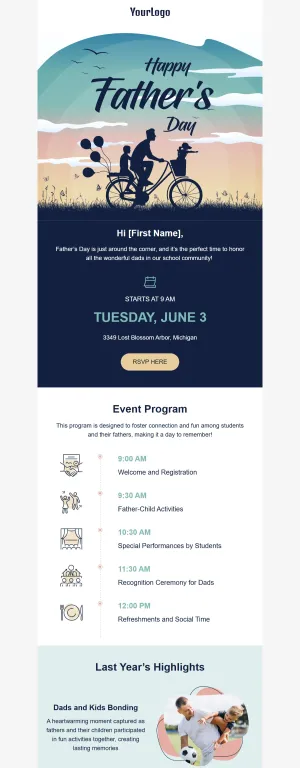 Father's Day template for the Event industry
