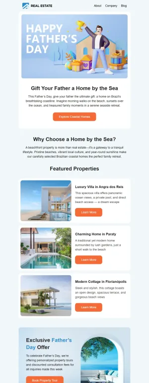 Father's Day template for the Real Estate industry