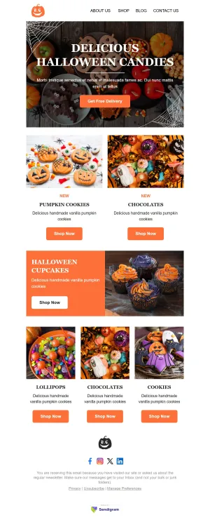 Halloween template for the E-commerce industry